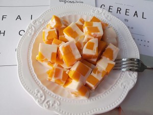 The practice measure of mango milk flummery 5
