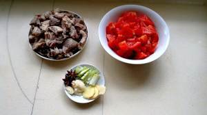 Tomato stews beef, the practice measure of the appetizing dish of acerbity acid 1