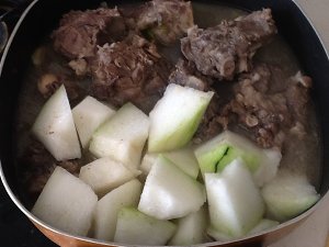 Bone of Du Bo sheep east the practice measure of melon soup 5