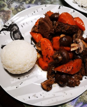 The practice measure of beef of braise of French red wine 15