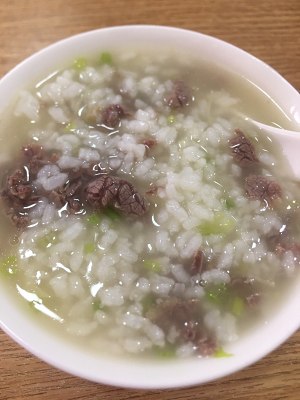 The practice measure of the way with beef the simplest congee 6