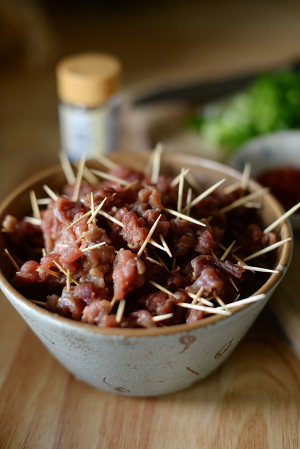 Toothpick beef (the eat that reduce fat) practice measure 4