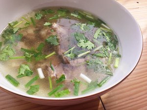 Soup of bone of sheep of boiled in clear soup (edition of electric meal Bao) practice measure 8