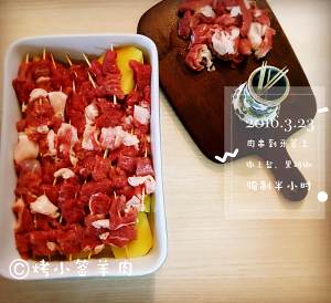 The practice measure of the small barbecue that sign a sheep 4