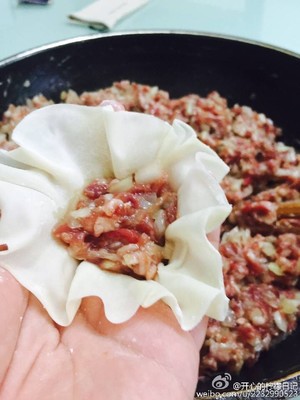 The practice measure of beef onion a steamed dumping with the dough gathered at the top 17