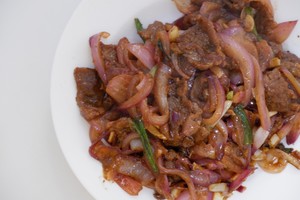 Onion explodes Zi like that the practice measure of beef 7