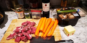 The practice measure of beef of braise of French red wine 3