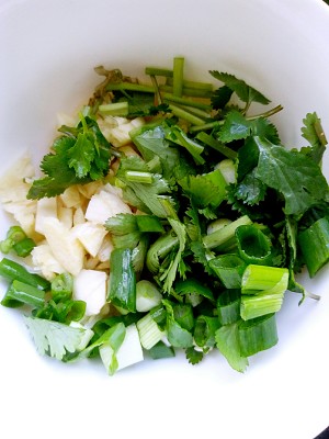 The pickled Chinese cabbage of old grandma stews the practice measure with miscellaneous sheep 5