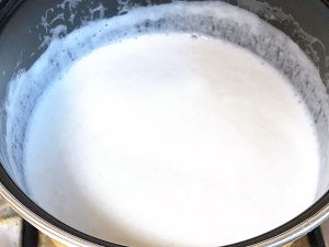 The practice measure of the sweetmeats boiling water that loves most in day of winter of milk egg fermented glutinous rice 5