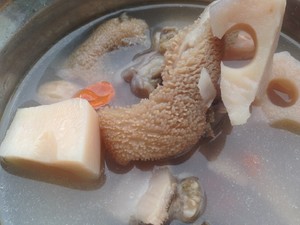 The practice measure of soup of lotus root of ovine abdomen lotus 4