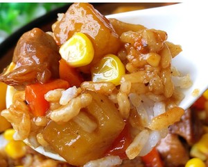 The practice measure of meal of beef of sauce of black any of several hot spice plants 7