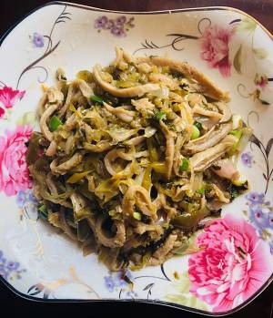 The practice measure of the slices of tripe of acerbity hot sheep of appetizing go with rice 5