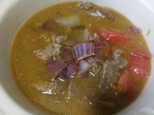 The practice measure of beef curry 4