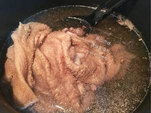The practice measure of soup of ovine abdomen vegetable 6