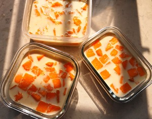 The practice measure of mango milk flummery 4