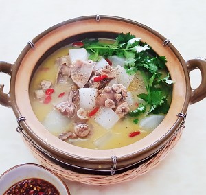 The practice measure of soup of ovine placenta turnip 9