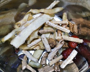The practice measure of Nan of sheep of clear soup of mushroom of white ox liver 1