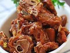 (Turn) the practice measure that backbone of sheep of braise in soy sauce discharges 8