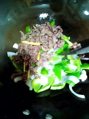 The practice measure that green pepper fries beef 7
