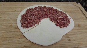 The practice measure of cake of beef of the daily life of a family 5