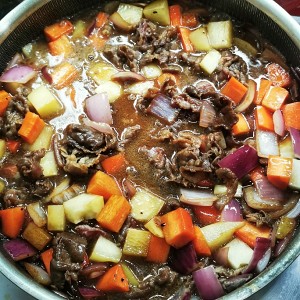 The practice measure of meal of delicious fat cattle of black any of several hot spice plants 7