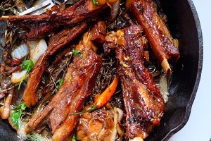 The practice measure of Rosemary Lamb Ribs of platoon of costal region of sheep of rosemary stew in soy sauce 7