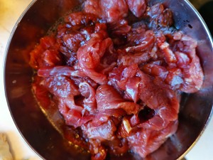 The practice measure that chili beans horn fries beef 2