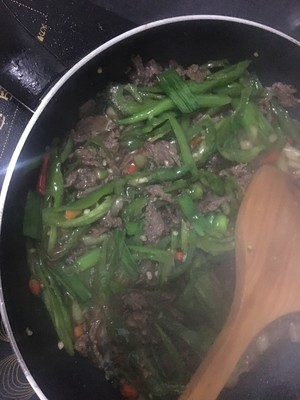 The practice measure of silk of green pepper beef 10