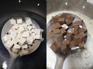 The practice measure of ovine blood bean curd 2