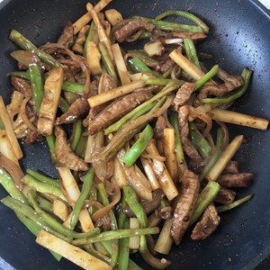 The practice measure of the tender willow frying an ox that does not add salt 6