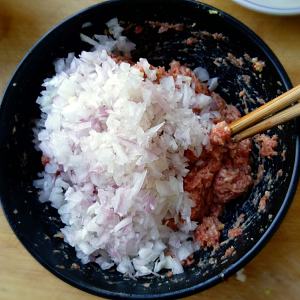 The practice measure of fried dumpling of beef of black any of several hot spice plants 7