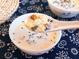 The practice measure of the sweetmeats boiling water that loves most in day of winter of milk egg fermented glutinous rice 8