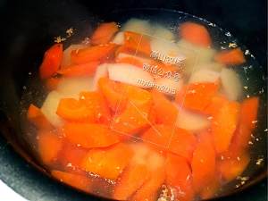 The practice measure of soup of ovine abdomen vegetable 10