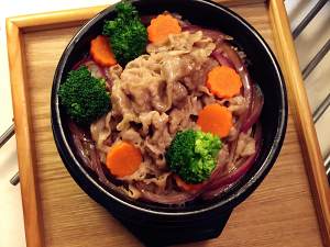 The practice measure of meal of beef of hall Mom gold 20