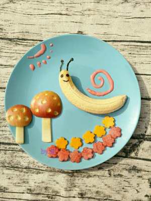 The practice measure that does not have the fruit snail with caption lovely dish 6