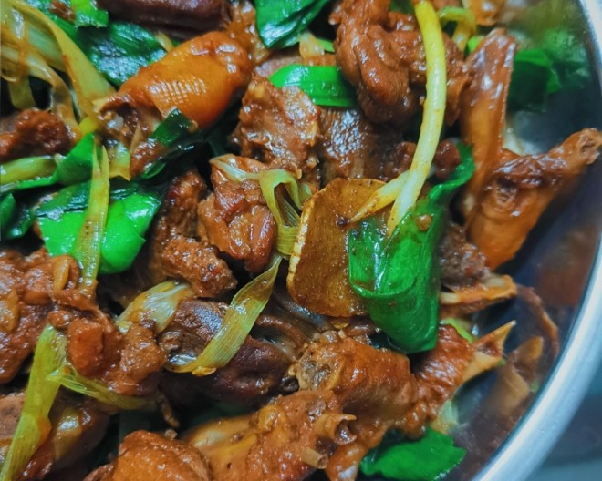 
The practice of duck of stew of garlic bolt of column Hou sauce, how to do delicious