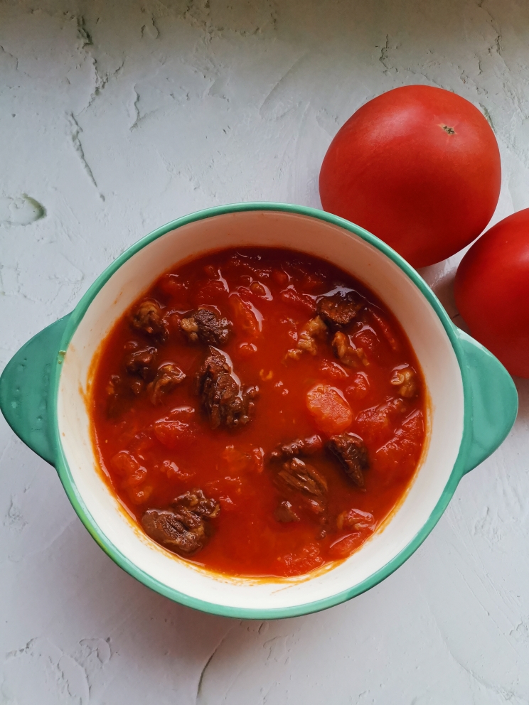 
Tomato stews the practice of sirlon, how to do delicious