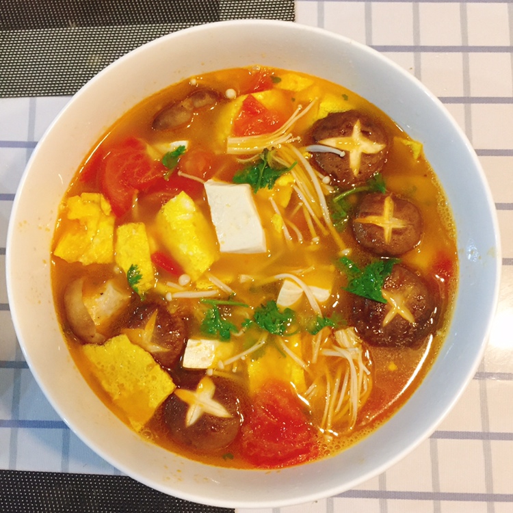 
The practice of soup of bean curd of tomato bacterium stay of proceedings, how to do delicious