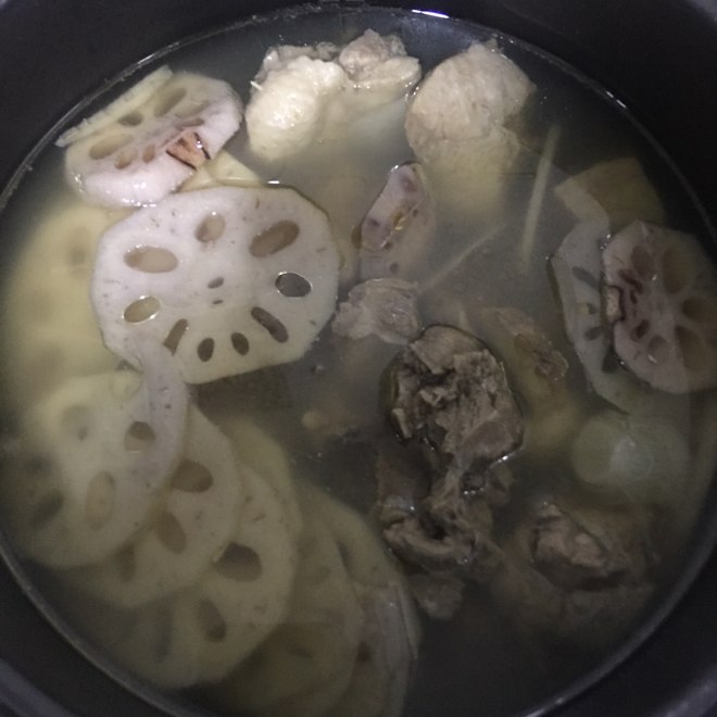 
Soup of duck of lotus lotus root (electric rice cooker can be done) practice