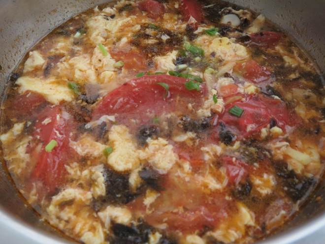 
The practice of soup of tomato laver egg, how to do delicious