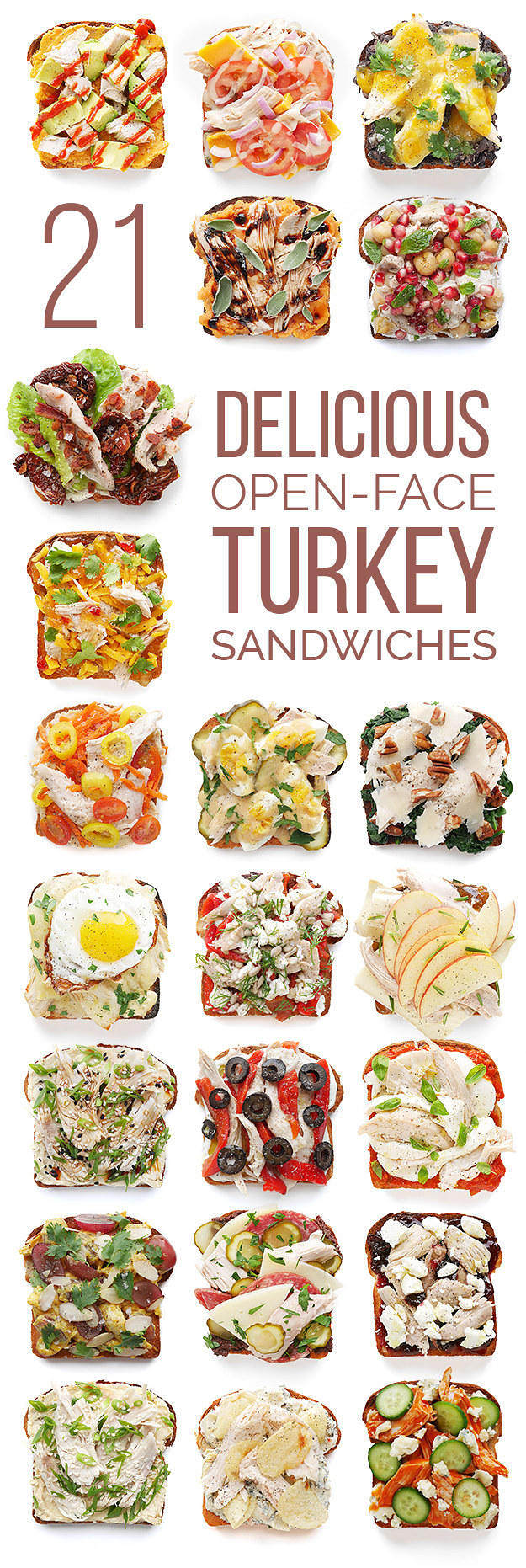 
Sandwich of turkey of 21 kinds of open mode is delicate