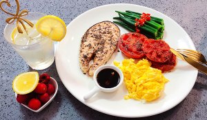 Quick worker · gathers up the practice step with necessary breakfast of tomato · hotel 6