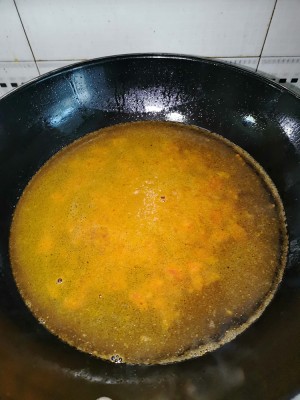 The practice measure of a thick soup of egg tomato bean curd 4