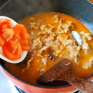 The practice measure of the tomato beef that stew 12