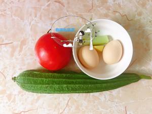 The practice measure of beautiful soup of egg of tomato towel gourd 1