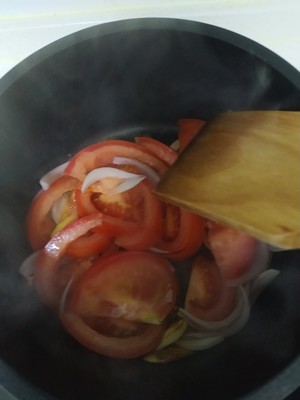 The practice measure of the tomato vegetable soup of simple warmth 4