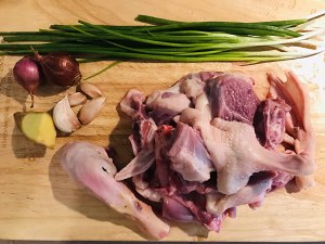 The practice measure of duck of rice of stew of the breast austral sweet green 1