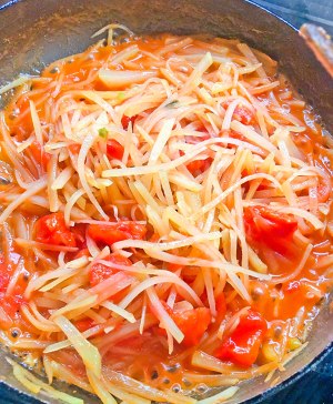Lenten tomato fries the daily life of a family potato silk (tomato fries potato silk) practice measure 6