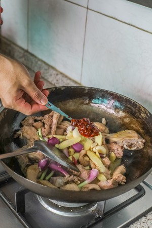 The practice measure of duck of wax gourd stew 3