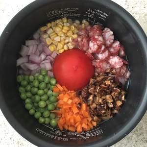 The practice measure of tomato stew meal 1